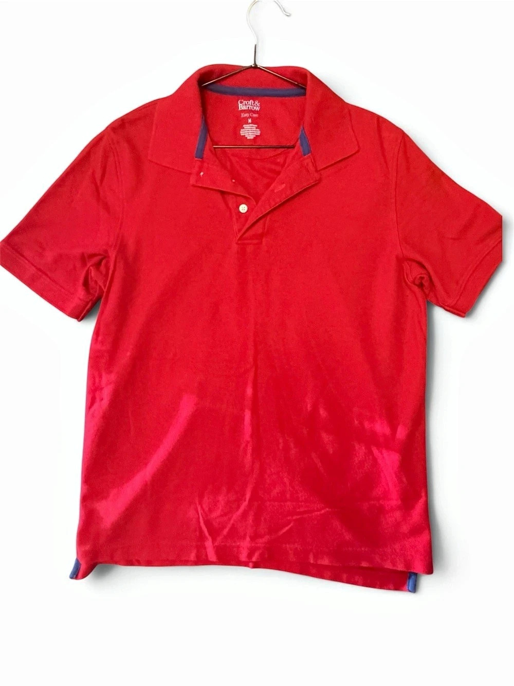 Croft & Barrow Easy Care Pique Polo Shirt Red Medium
